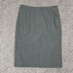 Theory Skirt Womens Two Gray Wool Blend Pencil Career Office Capsule Minimal USA